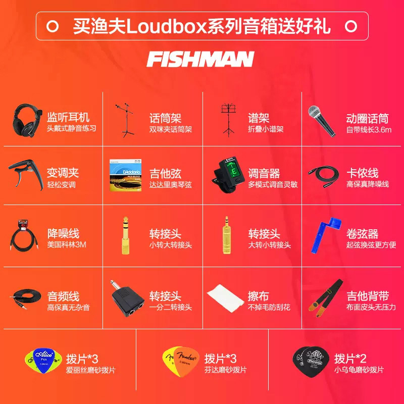 渔夫Fishman 民谣木吉他弹唱音箱 Loudbox mini 箱琴音响 拾音器 - 图2