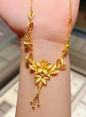 花卉民族风花月佳期繁花似锦婚嫁花朵精致结婚项链女