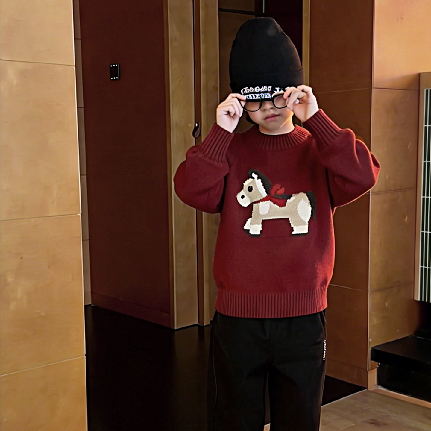 12月10日晚八点上新霖霖妈童装儿童毛衣冬季2025男童马年针织衫 - 图2
