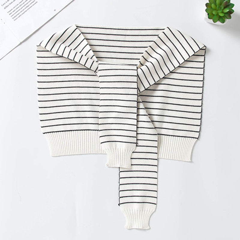 珊拾度旗舰店打结百搭小披肩针织毛衣围巾空调房可爱搭肩护颈肩保暖女士披肩2