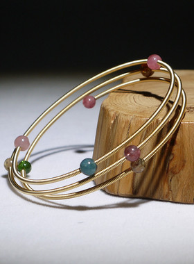 14k包金淡水珍珠手环镯子