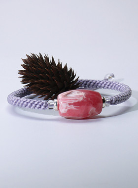 阿根廷红纹石水晶手编手链