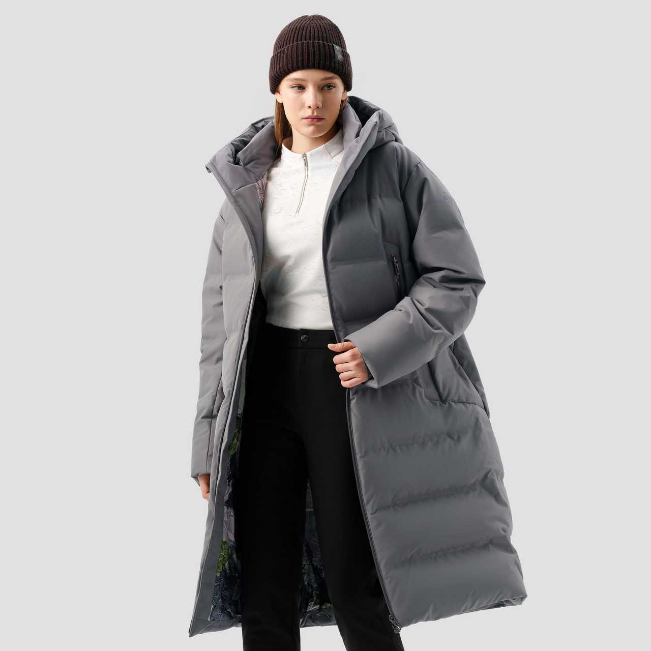 DESCENTE x Daniel Arsham艺术家联名系列男女同款长款羽绒服新品 - 图2