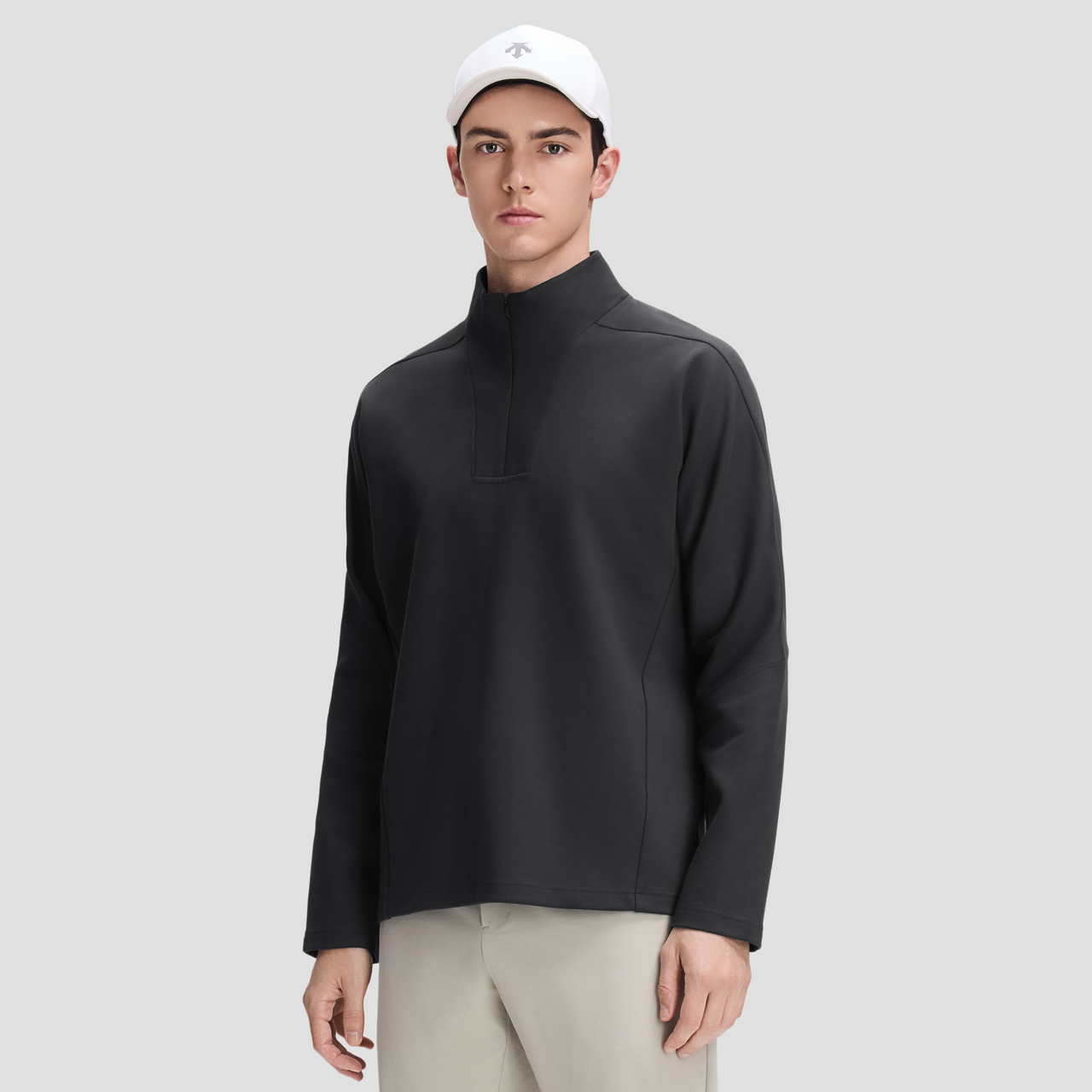 DESCENTE迪桑特DUALIS系列都市通勤男士半拉链针织套头衫秋冬新品 - 图2