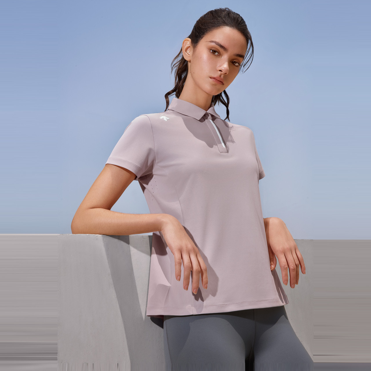 DESCENTE迪桑特WOMEN’S TRAINING系列女士短袖防晒POLO衫夏,淘宝优惠券,粉丝福利购,淘宝优惠卷