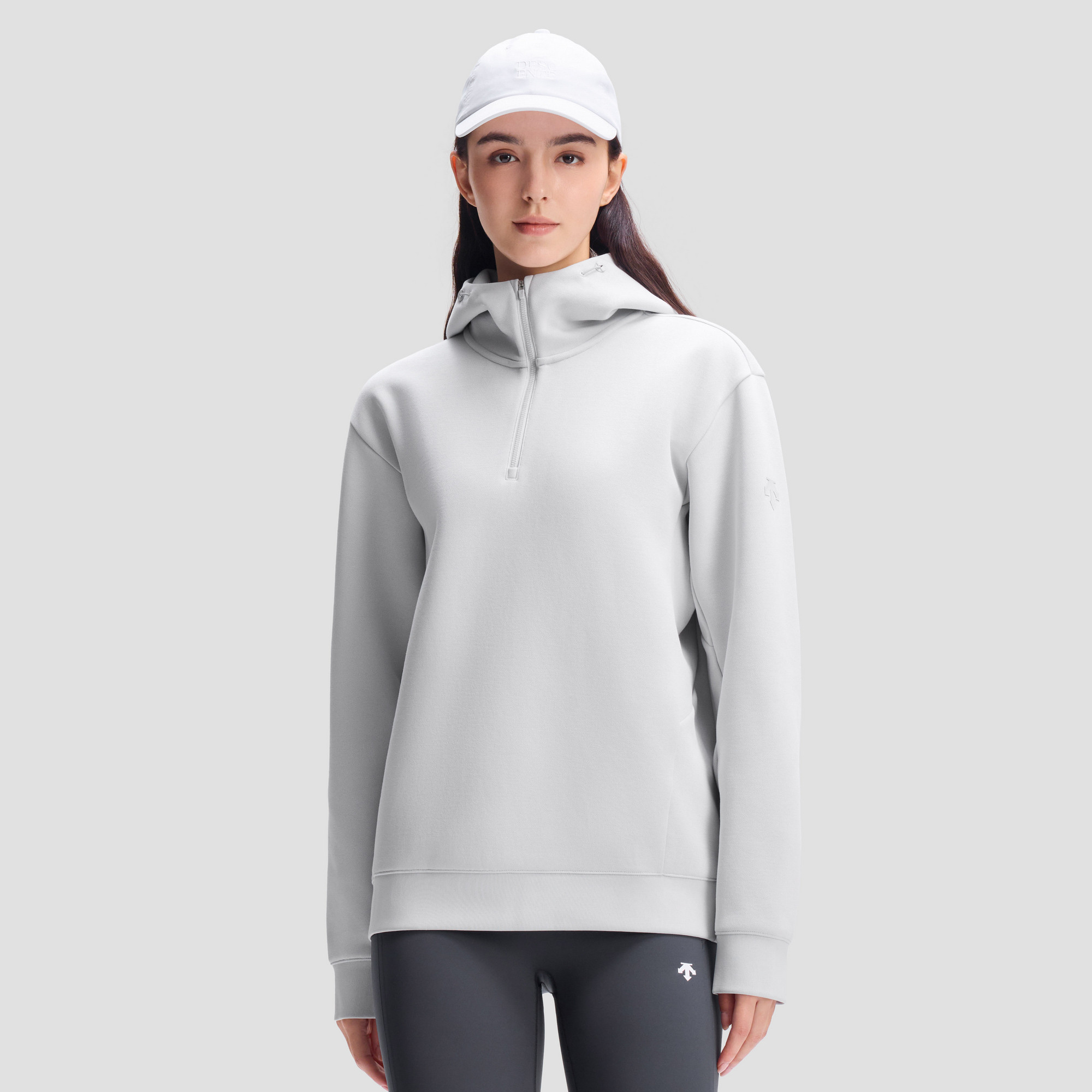 DESCENTE迪桑特ESSENTIAL系列男女同款亲肤针织连帽卫衣,淘宝优惠券,粉丝福利购,淘宝优惠卷