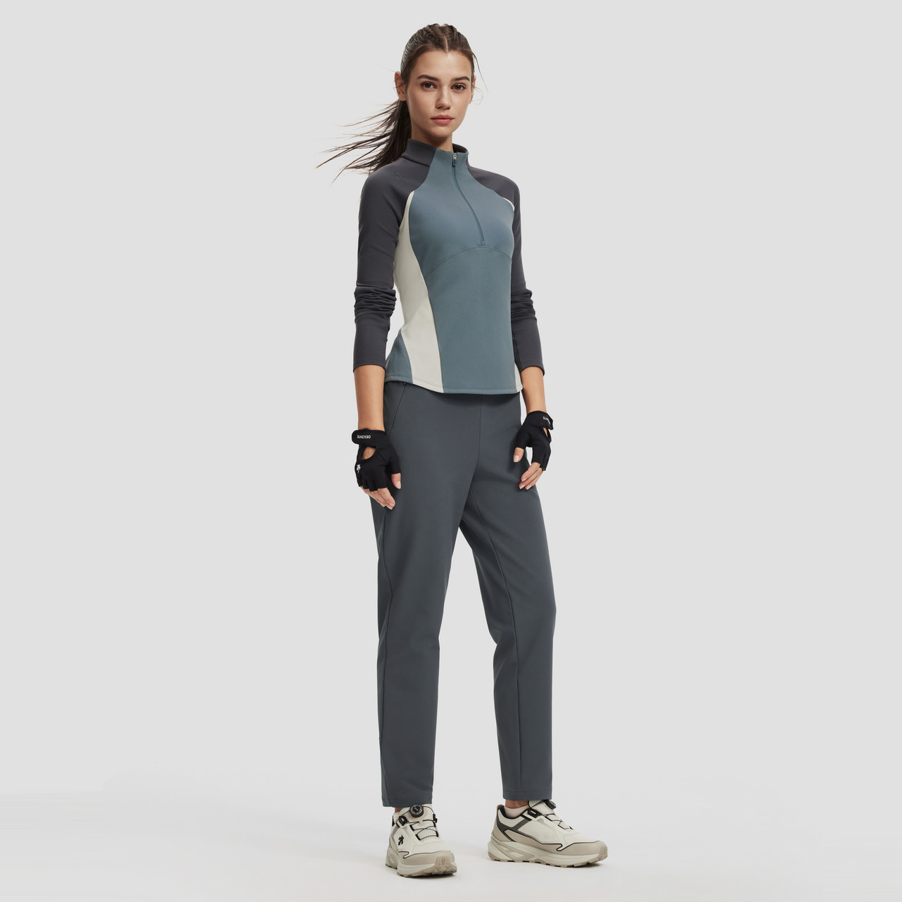 DESCENTE迪桑特WOMEN’S TRAINING系列女士磨毛半拉链长袖针织衫,淘宝优惠券,粉丝福利购,淘宝优惠卷