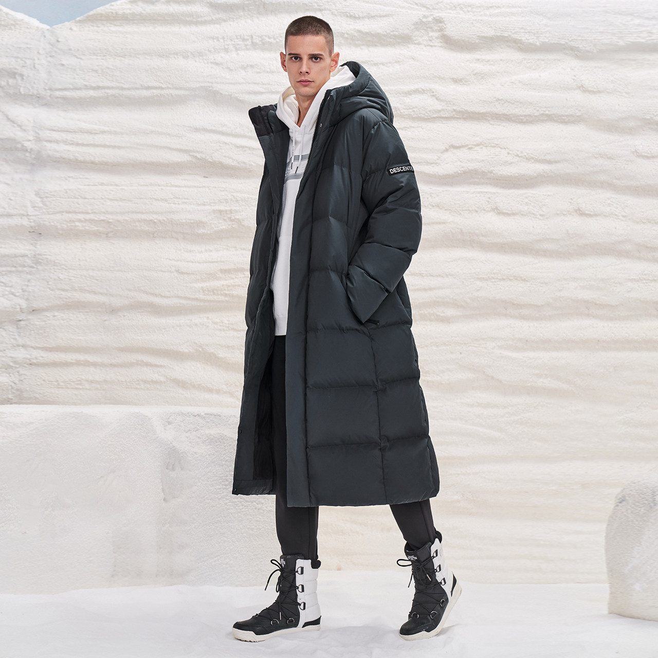 descente long down jacket