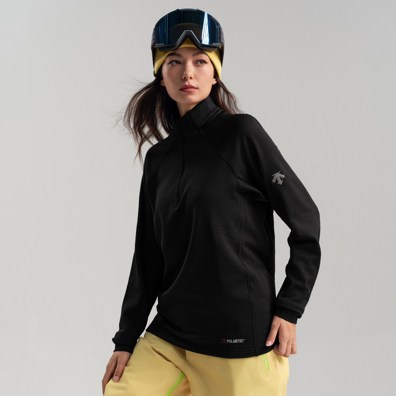 DESCENTE迪桑特RWSB男女POLARTEC抓绒亲肤保暖滑雪中层针织套头衫,淘宝优惠券,粉丝福利购,淘宝优惠卷