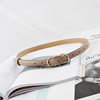 Korean style personalized buckle belt for women with thin ins style and matching dress, suit, jeans and narrow belt