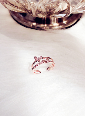 日韩风学生大气关节蝴蝶戒指