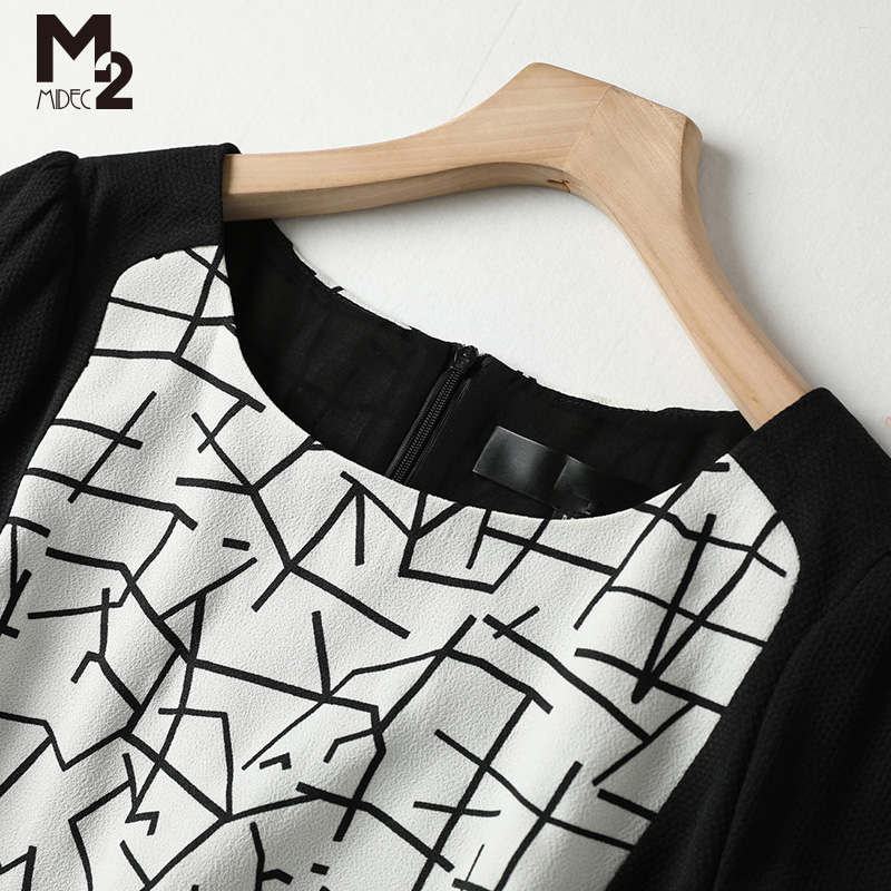 M2女装品牌折扣针织连衣裙夏季短袖小个子休闲妈妈宽松显瘦长裙 - 图0