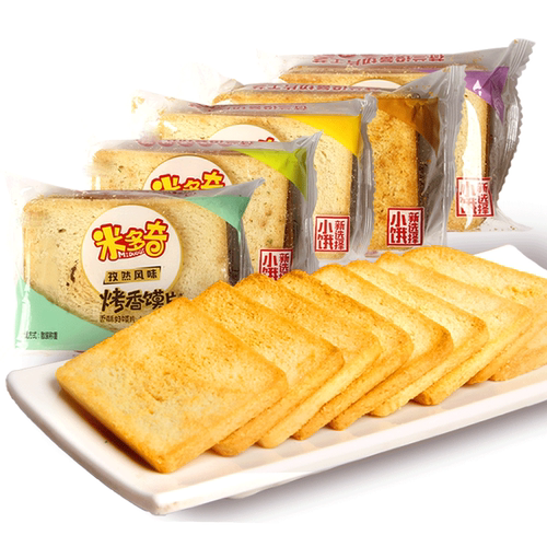 米多奇烤馍片馍丁零食多味小包装馒头片香酥饼干年货休闲小吃食品 - 图2