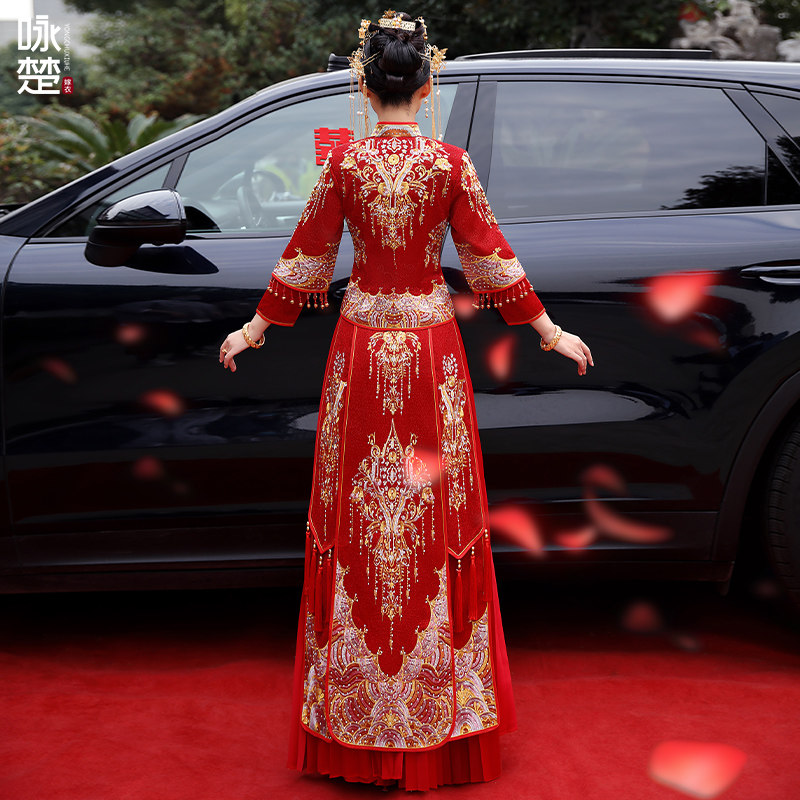 秀禾服2021新款新娘大码中式敬酒服 咏楚旗袍