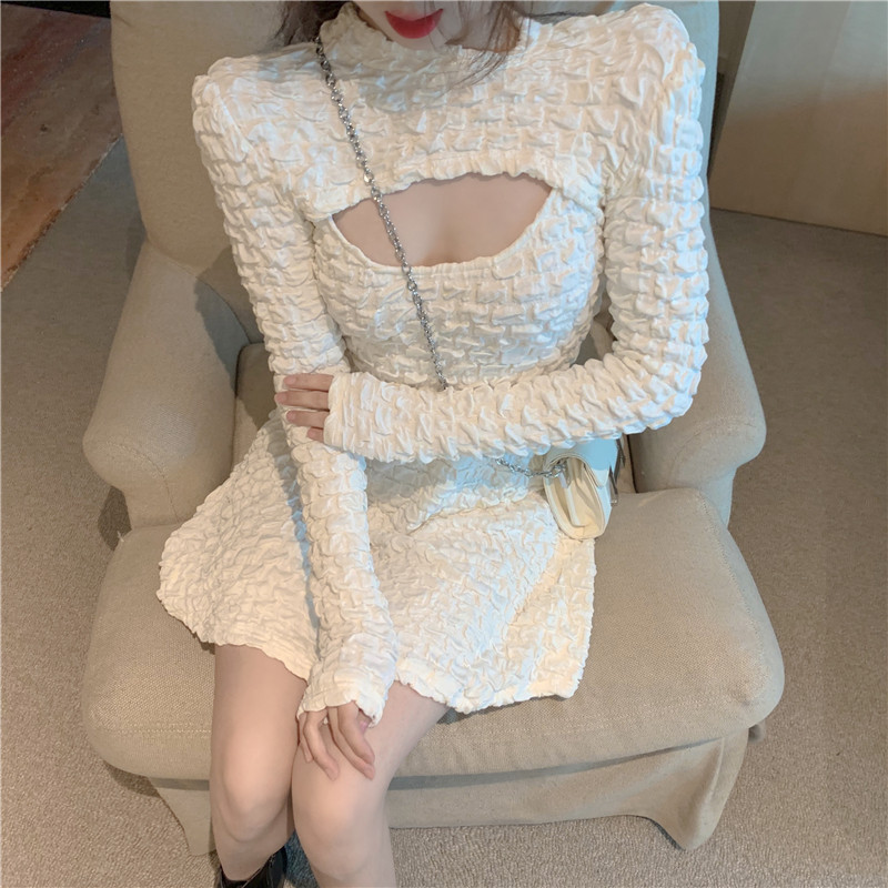 2020早秋冬装新款防晒长袖女连衣裙 可爱红颜短外套