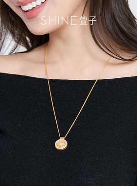 SHINE萱子精致奢华罗盘毛衣链