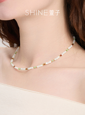 SHINE萱子都市精致串珠锁骨链