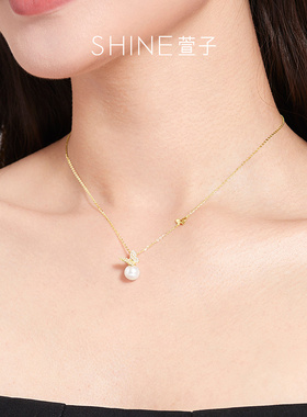 SHINE萱子淡水珍珠系列蝴蝶项链