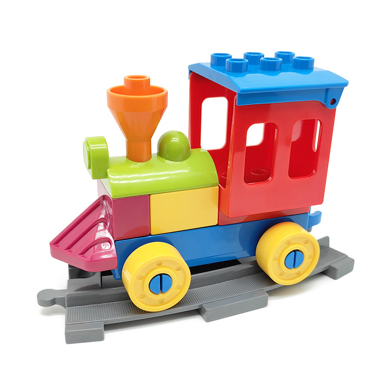 大颗粒积木小火车工程车火车轨道车厢车底配件儿童益智拼装玩具,淘宝优惠券,粉丝福利购,淘宝优惠卷