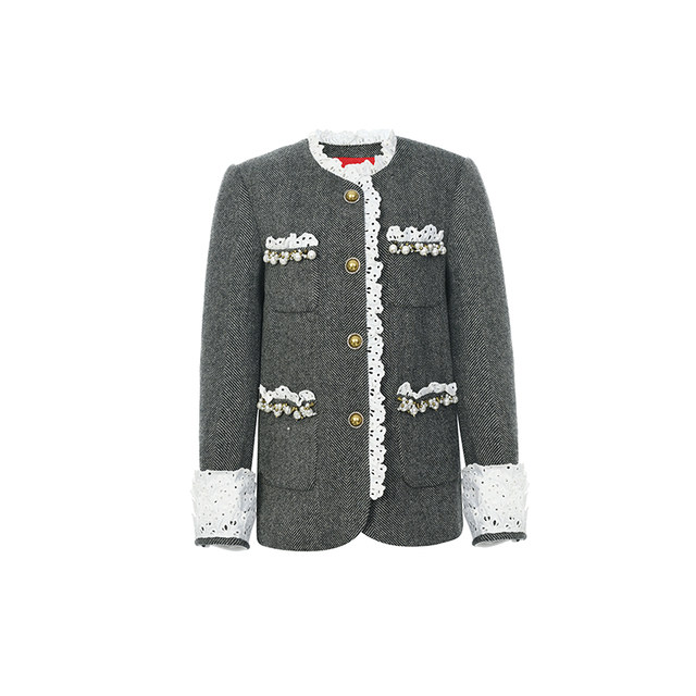 LEFAME pure wool mid-length long coat