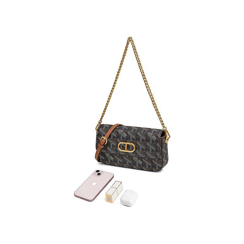 Tata他她复古老花链条小方包女小型单肩包斜挎包2024新款X3248BX4,淘宝优惠券,粉丝福利购,淘宝优惠卷