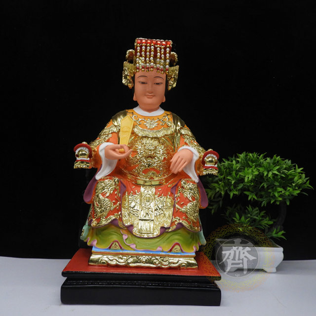 The resin statue of the Queen Mother of the West, the statue of the Golden Mother of the Yaochi, the statue of the Queen Mother of the West, the Taoist statue of the Xishan Old Mother, painted ornaments