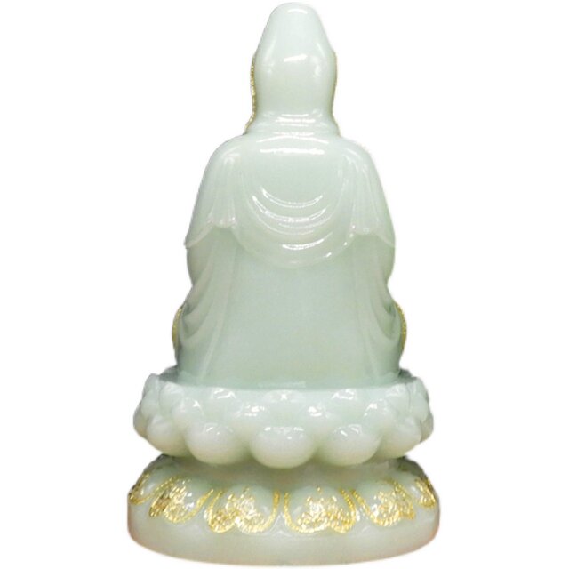 White marble statue of Guanyin Bodhisattva at home