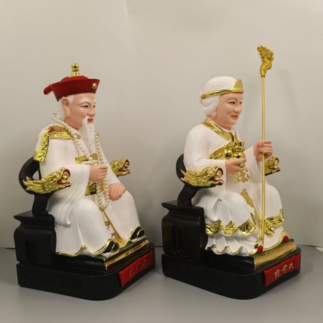 Master Bai and Mrs. Bai resin statue