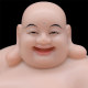 Maitreya Buddha Statue White Marble Desktop Ornament Bag Monk