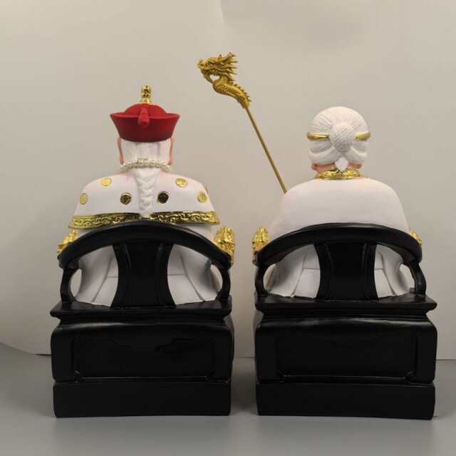 Master Bai and Mrs. Bai resin statue