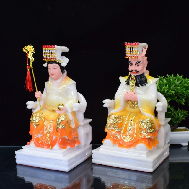 Dragon King and Dragon Mother Solid Jade Pink Dragon King and Dragon Palace Lady