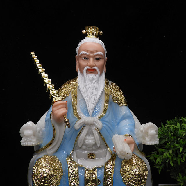 Jiang Shang in blue 16-inch resin Fengshenbang white marble
