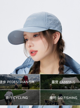 CACUSS春夏季户外女款帽子透气棒球帽薄款鸭舌帽遮阳防晒帽太阳帽