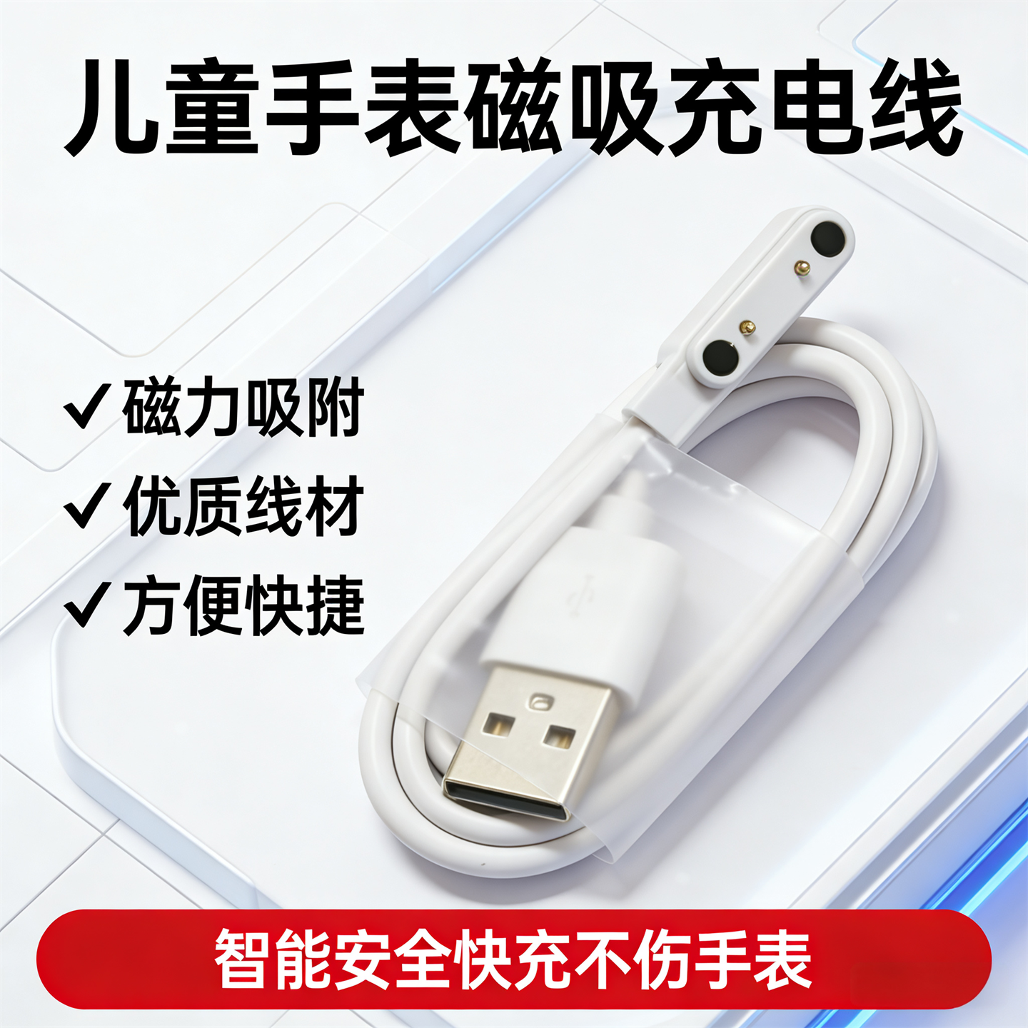 适用上学派华米1s儿童电话手表磁吸式充电器线USB数据电源线两针,淘宝优惠券,粉丝福利购,淘宝优惠卷