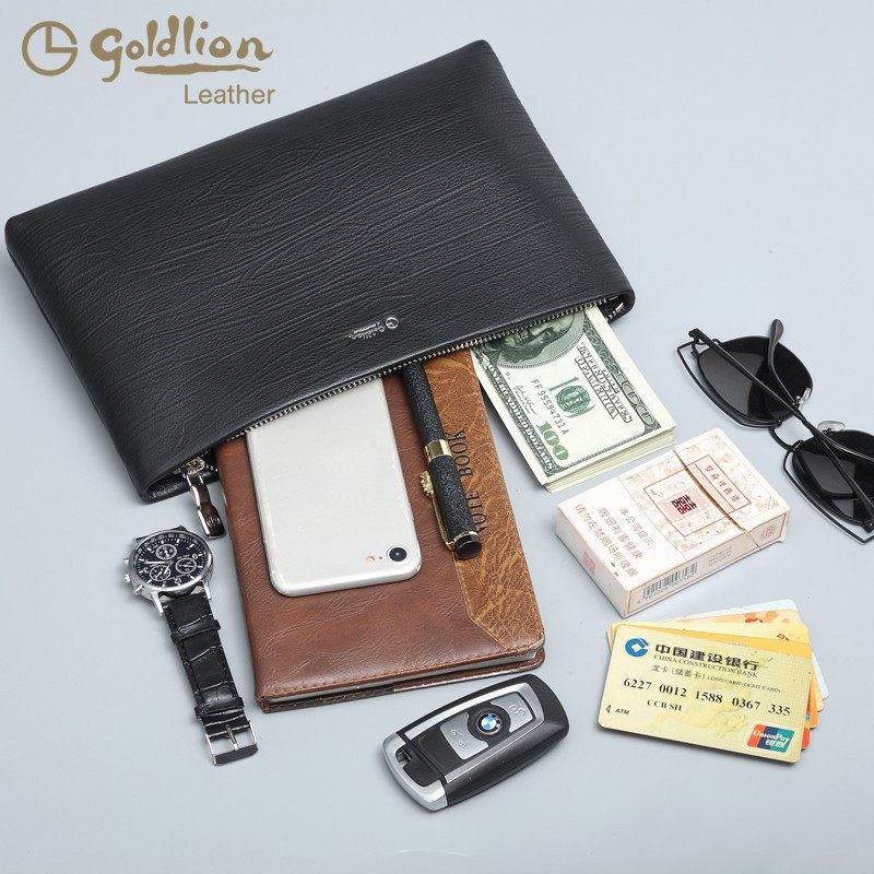 金利来真皮信封包头层男士时尚男包 金利来富嘉男士包袋