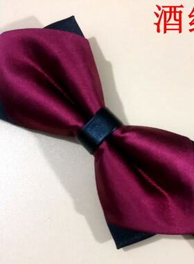 男士蝴蝶结礼服西装结婚双层纯色