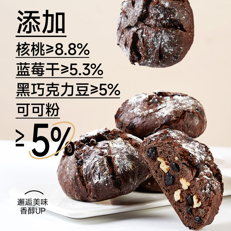 巧克力味布朗尼面包早餐代餐饱腹休闲好吃的解馋小零食品小吃美食,淘宝优惠券,粉丝福利购,淘宝优惠卷