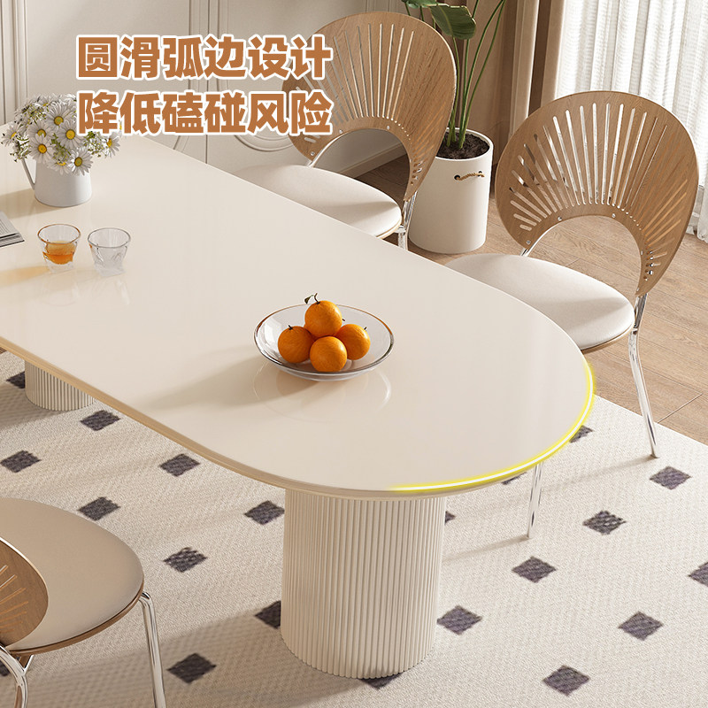 帕沙曼全托岩板岛台餐桌一体小户型家用意式极简奶油风罗马柱餐桌,淘宝优惠券,粉丝福利购,淘宝优惠卷
