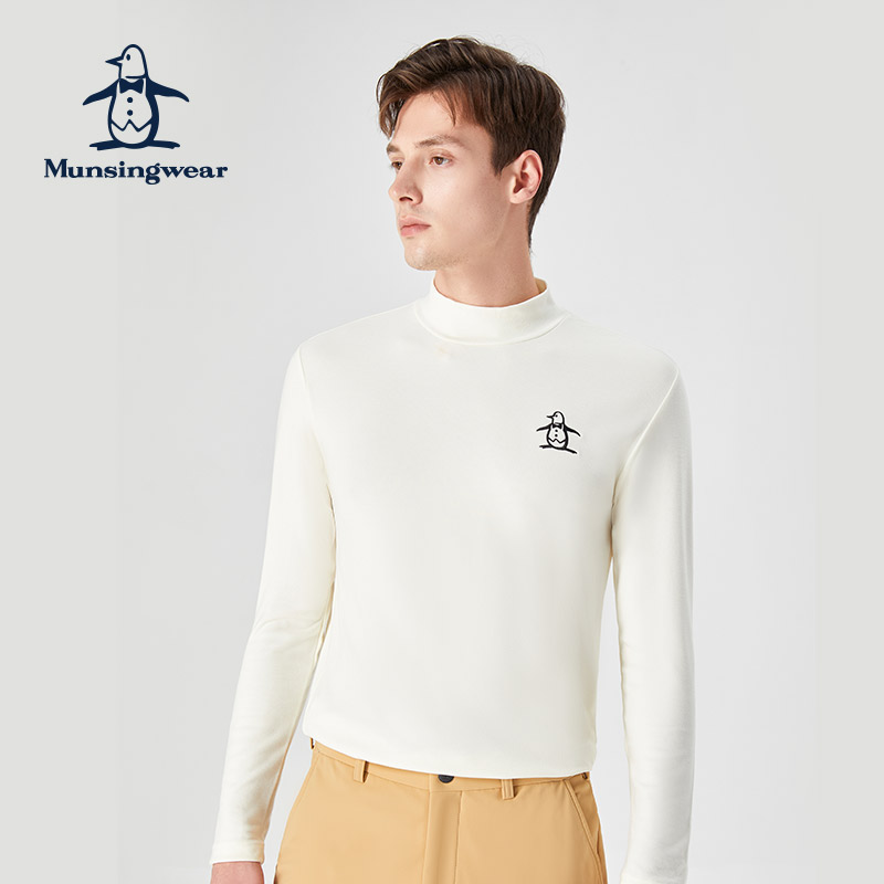 MUNSINGWEAR/万星威男士秋冬高尔夫休闲保暖半高领长袖打底衫上衣-图2