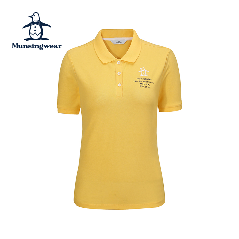 【珠地Polo】MUNSINGWEAR/万星威女士春夏高尔夫翻领短袖Polo衫 - 图2