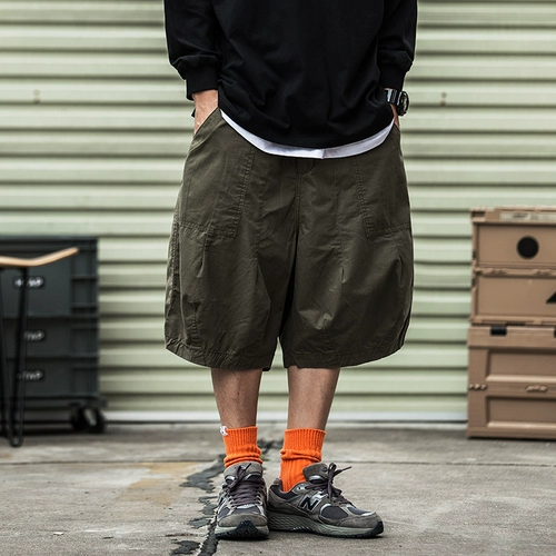 Японские шорты, штаны для отдыха, фонарь, свободный прямой крой