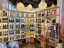Iron Art Baking Lacquered Wine Rack Wine Rack Liquor Foreign Wine Partition Wine Rack Show Light Wine Rack Wine Cabinet Wine Cabinet Display Cabinet