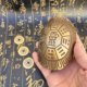 Taoist Tai Chi Bagua turtle shell piece of folk antiques, classic ancient charm, pure copper material, free three copper coins