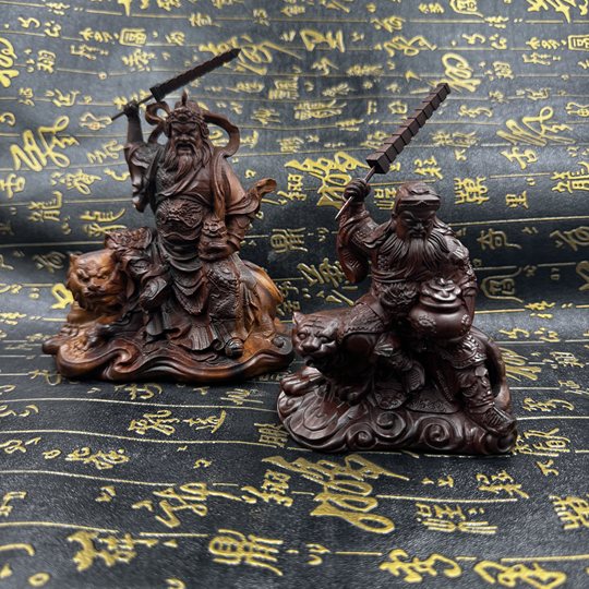 Taoist supplies lightning struck jujube wood Zhao Gongming statue Wu Cai God Zhao Gongjun statue Wu Cai God Zhao Gongming statue