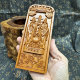 Taoist supplies jujube wood token five-way God of Wealth token double-sided carved five-way God of Wealth statue plate
