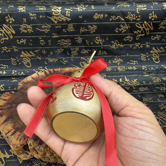 Taoist supplies Five Thunder Copper Gourd Brass Gourd Home Office Porch Opening Gift Copper Gourd Ornament