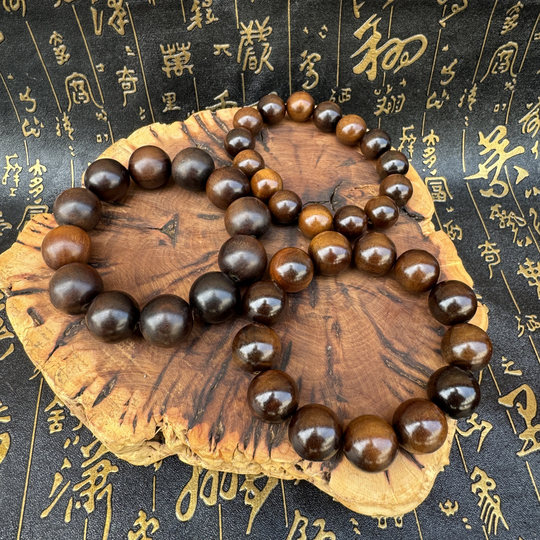 Taoist supplies jade jujube wood bracelets natural cross bracelets rosary beads Taoist thunder marks hand-held men's and women's bracelet jewelry