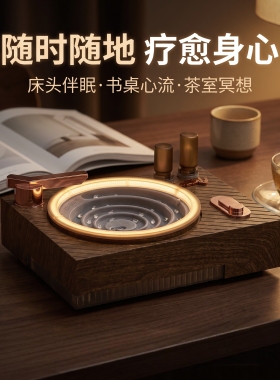 复古水珠唱机摆件白噪音氛围灯