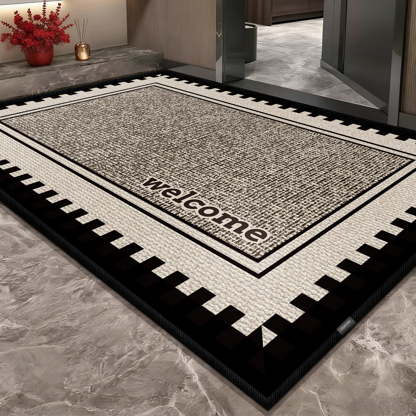 X入户门地垫YKMORE进门门垫玄关地毯2026新款高级耐脏专用脚踩垫,淘宝优惠券,粉丝福利购,淘宝优惠卷