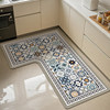 Kitchen floor mats 2026 new waterproof, oil-proof and anti-slip special floor mats, water-absorbent and dirt-resistant, wipeable and wash-free carpets, L-shaped